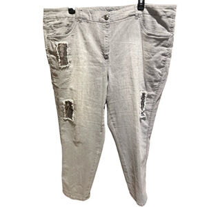 329. WOMENS RUBY RD. 20W DETAIL DENIM JEANS